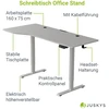 Juskys Aukščio reguliuojamas stalas Homestar Office Stand 160x75 cm baltas