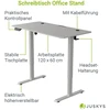 Juskys Aukščio reguliuojamas stalas Homestar Office Stand 120x60x72-117 cm baltas
