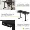 Juskys Aukščio reguliuojamas stalas Homestar Office Stand 160x75 cm juodas
