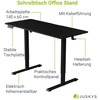 Juskys Aukščio reguliuojamas stalas Homestar Office Stand 140x60 cm juodas