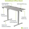 Juskys Aukščio reguliuojamas stalas Homestar Office Stand 140x60 cm baltas