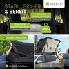 Juskys Automobilio stogo palapinė Lago 120x210 cm juoda/pilka