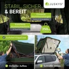 Juskys Automobilio stogo palapinė Lago 120x210 cm juoda/alyvuogių žalia