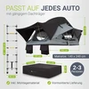 Juskys Automobilio stogo palapinė Lago 140x240 cm juoda/pilka