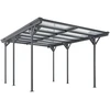 Juskys Automobilių stoginė 500x300 cm Tamsiai pilka Aliuminis