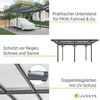 Juskys Automobilių stoginė 500x300 cm Tamsiai pilka Aliuminis
