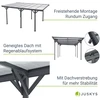 Juskys Automobilių stoginė 500x300 cm Tamsiai pilka Aliuminis