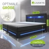 Juskys Box Spring lova Norfolk 180x200 cm juoda