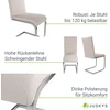 Juskys Bez Marki Cantilever kėdės Vegas 2 vnt. 41x52x101 cm smėlio spalvos