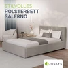 Juskys Čiužinys aptrauktas lova Salerno 140x200 cm taupe