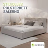 Juskys Čiužinys su apmušalais Salerno 180x200 cm taupe