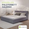 Juskys Čiužinys su apmušalais Salerno 180x200 cm pilkas