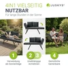 Juskys Daugiafunkcinė suoliukas Calvia 132x62x84 cm pilkai margas/pilkas