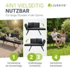 Juskys Daugiafunkcinė suoliukas Calvia 132x62x84 cm juoda/pilka