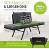 Juskys Daugiafunkcinė suoliukas Calvia 132x62x84 cm juoda/pilka