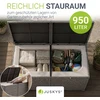 Juskys Dėžė pagalvėms Ikaria 145x80x80 cm Pilka Poliratanas