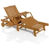 Juskys Gultas SunScape su ratukais ir staliuku 196x72,5x30 cm akacijos mediena