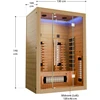 Juskys Infraraudonųjų spindulių kabina Kiruna130 Premium Dviguba technologija Hemlock mediena
