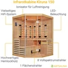 Juskys Infraraudonųjų spindulių kabina Kiruna150 150x150x200 cm maumedžio mediena