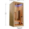 Juskys Infraraudonųjų spindulių kabina Kiruna90 Premium Dviguba technologija Hemlock mediena