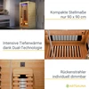 Juskys Infraraudonųjų spindulių kabina Kiruna90 Premium Dviguba technologija Hemlock mediena