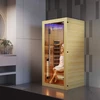 Juskys Infraraudonųjų spindulių kabina Kiruna90 Premium Dviguba technologija Hemlock mediena
