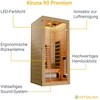 Juskys Infraraudonųjų spindulių kabina Kiruna90 Premium Dviguba technologija Hemlock mediena