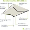 Juskys Ištraukiama markizė 300x250 cm smėlio spalvos