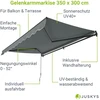 Juskys Ištraukiama markizė Homestar 350x300 cm pilka