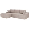 Juskys Kampinė sofa Coredo 250x56x155 cm Taupe korduro audinys