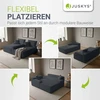 Juskys Kampinė sofa Coredo 250x56x155 cm Tamsiai pilka korduro audinys