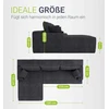Juskys Kampinė sofa Coredo 250x56x155 cm Tamsiai pilka korduro audinys