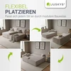 Juskys Kampinė sofa Coredo 250x56x155 cm Taupe korduro audinys