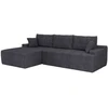 Juskys Kampinė sofa Coredo 250x56x155 cm Tamsiai pilka korduro audinys