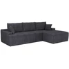 Juskys Kampinė sofa Coredo su otomanu dešinėje 250x56x155 cm tamsiai pilka