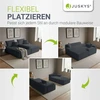 Juskys Kampinė sofa Coredo su otomanu dešinėje 250x56x155 cm tamsiai pilka