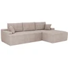 Juskys Kampinė sofa Coredo su otomanų dešinėje 250x56x155 cm tamsiai pilka-ruda