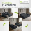 Juskys Kampinė sofa Coredo su otomanu dešinėje 250x56x155 cm tamsiai pilka
