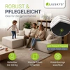 Juskys Kampinė sofa Coredo su pufu kairėje, smėlio spalvos