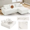 Juskys Kampinė sofa Homestar Coredo su dešiniuoju otomanu, kreminė