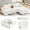 Juskys Kampinė sofa Homestar Coredo su dešiniuoju otomanu, kreminė