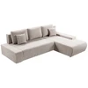Juskys Kampinė sofa Iseo su dešiniuoju otomanu 260x180x81 cm smėlio spalvos