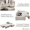 Juskys Kampinė sofa Iseo su dešiniuoju otomanu 260x180x81 cm smėlio spalvos