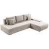 Juskys Kampinė sofa Iseo su dešiniuoju otomanu 260x180x81 cm smėlio spalvos