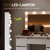 Juskys Komedonas Homestar Talea su LED ir taburete Melly 110x40x141 cm baltas