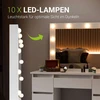 Juskys Komedonas Homestar Talea su LED ir taburete Melly 110x40x141 cm baltas