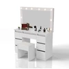 Juskys Komedonas Lilia su LED ir taburetė Melly 108x41x140 cm balta