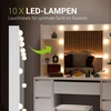 Juskys Komedonas Malia su LED ir taburetė Melly 107x40x140 cm balta