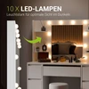 Juskys Komedonas Malia su LED ir taburetė Tonia 107x40x140 cm balta
