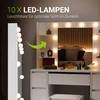 Juskys Komedonas Malia su LED ir taburetė Melly 107x40x140 cm balta